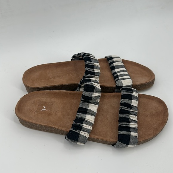 Madewell The Loretta Slide Sandal in Gingham Check 7.5 - Picture 2 of 6